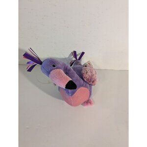 Ganz Webkinz Pink Plumfadoole Purple Stuffed Animal No Code DAMAGED